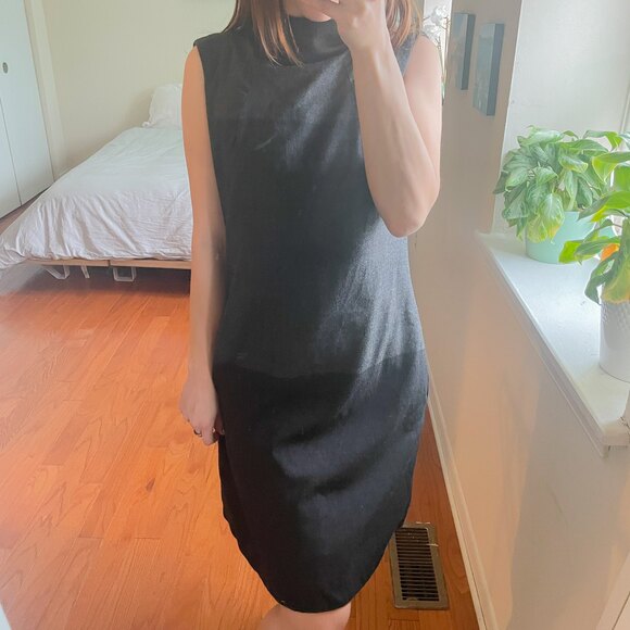 Zara High Neck Color block Sleeveless Shift Dress - Picture 6 of 10